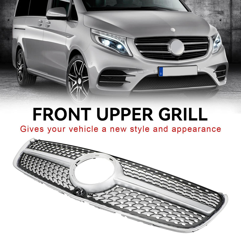 2014-03.2023 Benz W447 V-Class Diamond Front Upper Grille Grill Generic