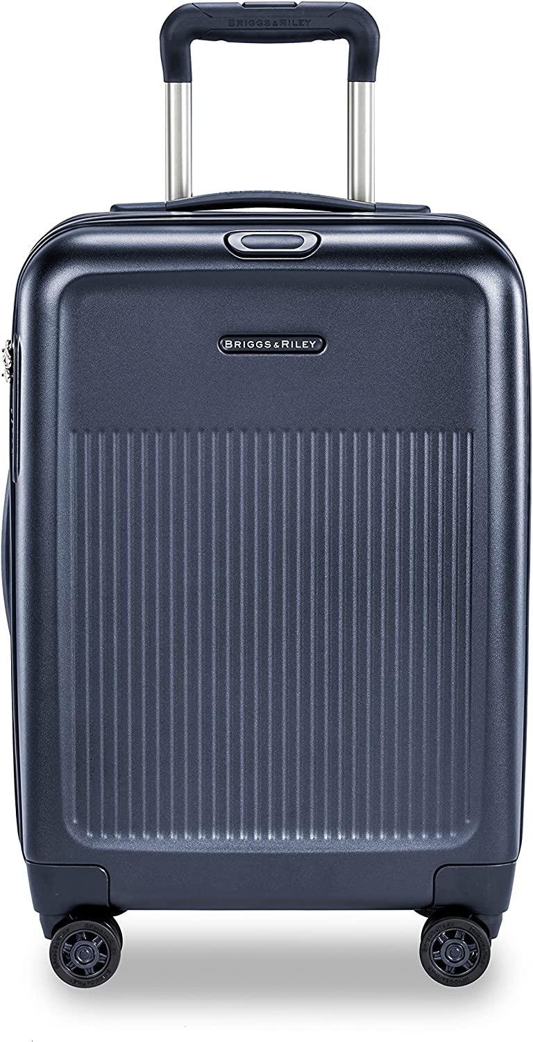 Sympatico Hardside International Spinner Luggage, Matte Navy, 21-Inch Carry-On
