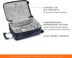 Sympatico Hardside International Spinner Luggage, Matte Navy, 21-Inch Carry-On