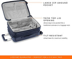 Sympatico Hardside International Spinner Luggage, Matte Navy, 21-Inch Carry-On