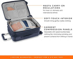Sympatico Hardside International Spinner Luggage, Matte Navy, 21-Inch Carry-On