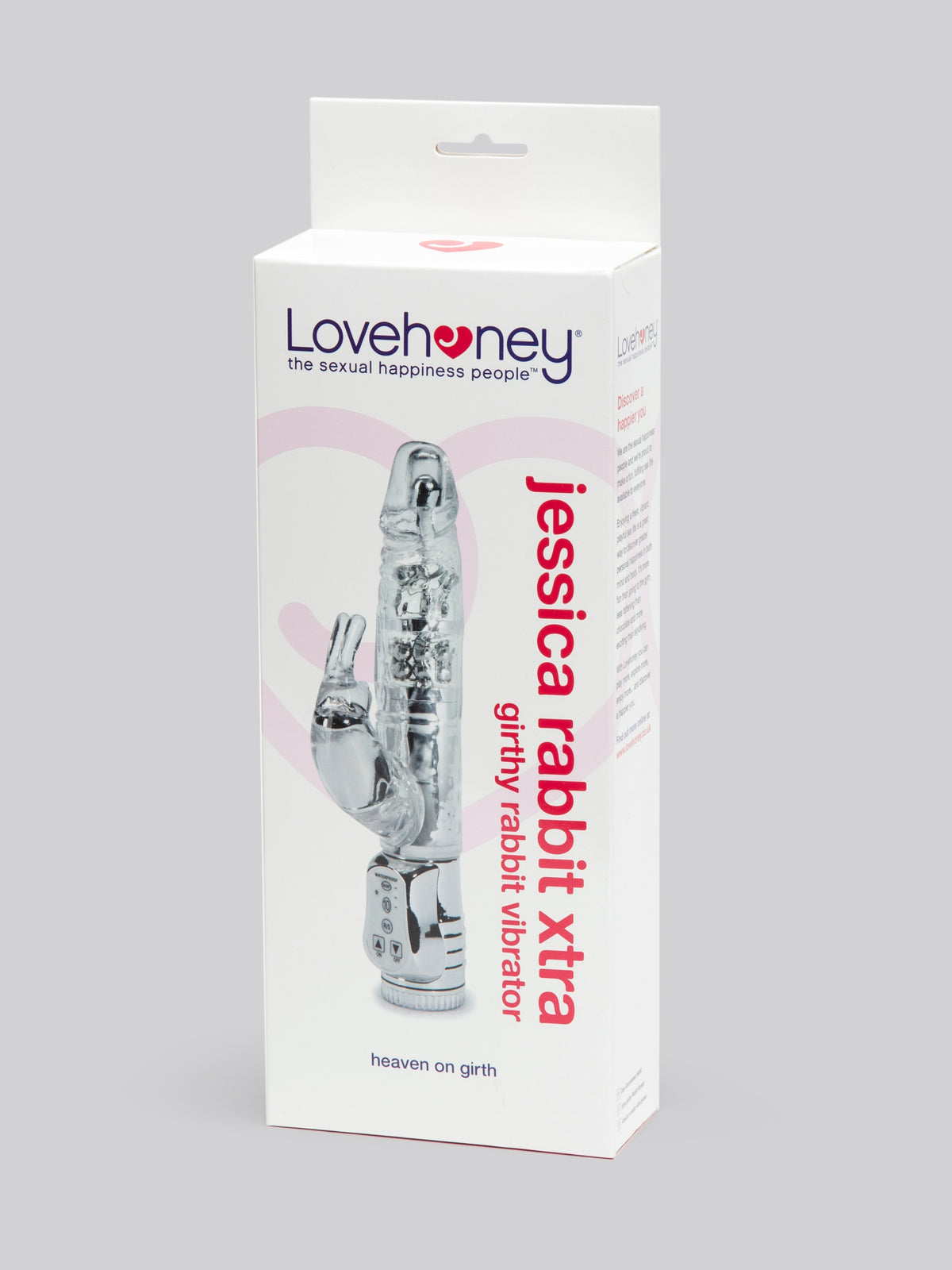 Lovehoney Jessica Rabbit Xtra 10 Function Girthy Rabbit Vibrator, Clear