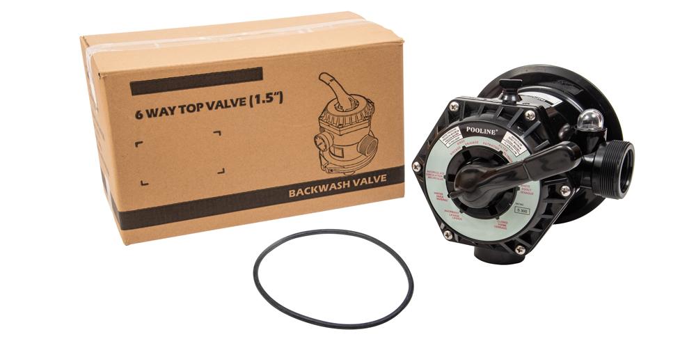 replacement 6 way multi-port valve for pooline sand filter model 11400 to 11600