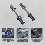 Pair of Loadable 15" Olympic Dumbbell Handle