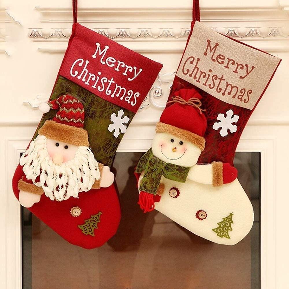 ZXYDD Old Man1+ Snowman 1 Christmas Decorations Christmas Sock Gift Bag Santa Candy Cans Christmas Tree Ornaments 5 48(cm) Christmas Ornament