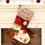 ZXYDD Old Man1+ Snowman 1 Christmas Decorations Christmas Sock Gift Bag Santa Candy Cans Christmas Tree Ornaments 5 48(cm) Christmas Ornament