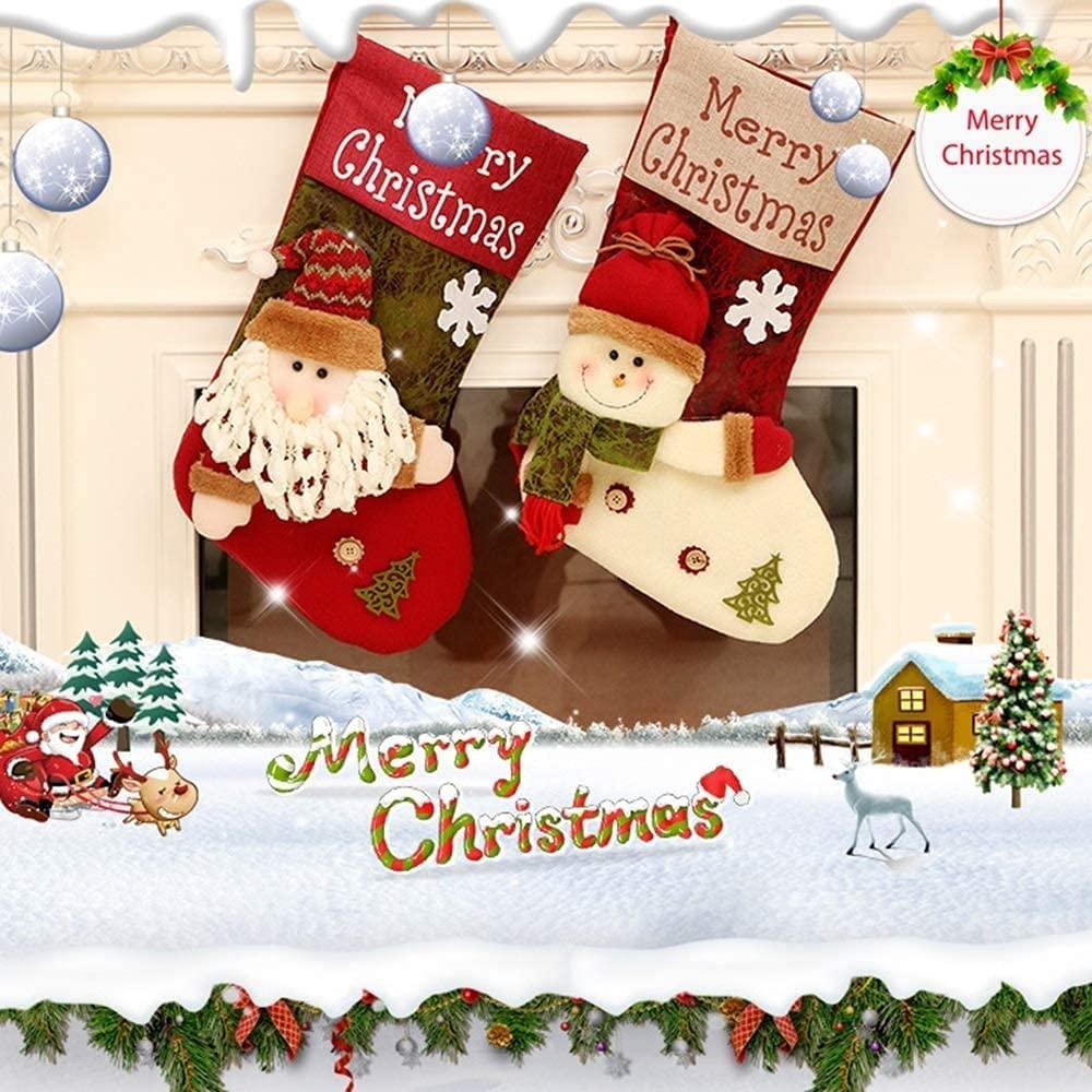 ZXYDD Old Man1+ Snowman 1 Christmas Decorations Christmas Sock Gift Bag Santa Candy Cans Christmas Tree Ornaments 5 48(cm) Christmas Ornament