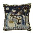 C&amp;F Home Snowman Couple Needlepoint Christmas Pillow