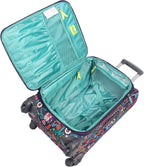 Carry On Expandable  Pattern Luggage With Spinner Wheels For Woman (20in, Wildwoods)