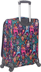 Carry On Expandable  Pattern Luggage With Spinner Wheels For Woman (20in, Wildwoods)