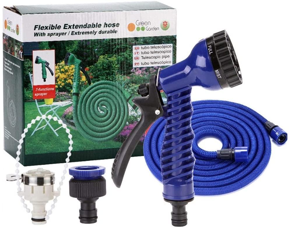 ZLSP Hose Nozzle Garden Hose Nozzles 8 Adjustable Patterns Hose Spray Gun Pressure Spray Nozzle, Hose Gun for Garden, Watering Lawn, Car Washing, Cleaning, Pets Wash Garden Hose (Size : 7.5m)