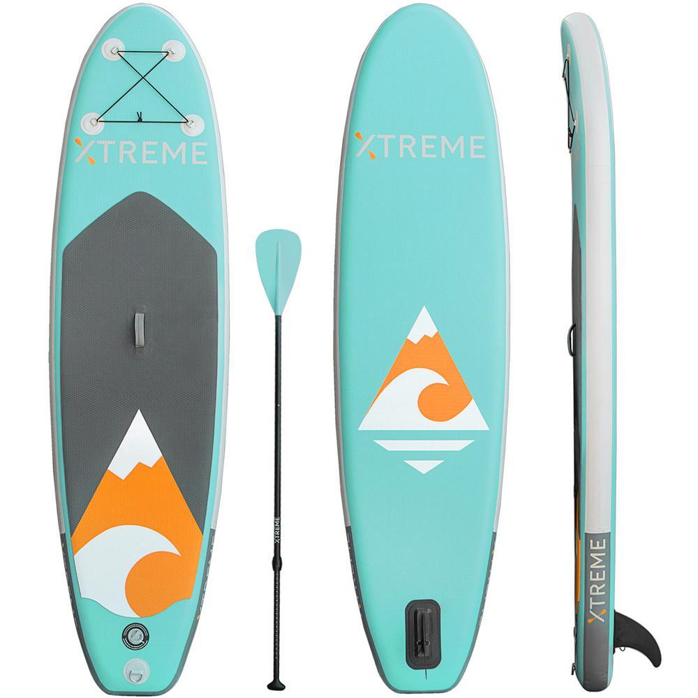 Ultimate 10 ft. Aqua PVC Inflatable Stand Up Paddle-Board with SUP Paddle and Essentials