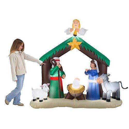Gemmy Industries 208788 79 in. Airblown Nativity Scene