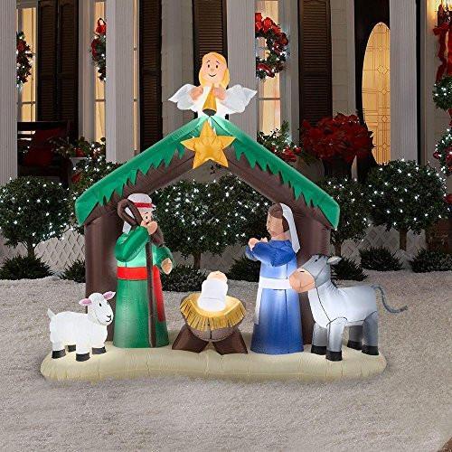 Gemmy Industries 208788 79 in. Airblown Nativity Scene