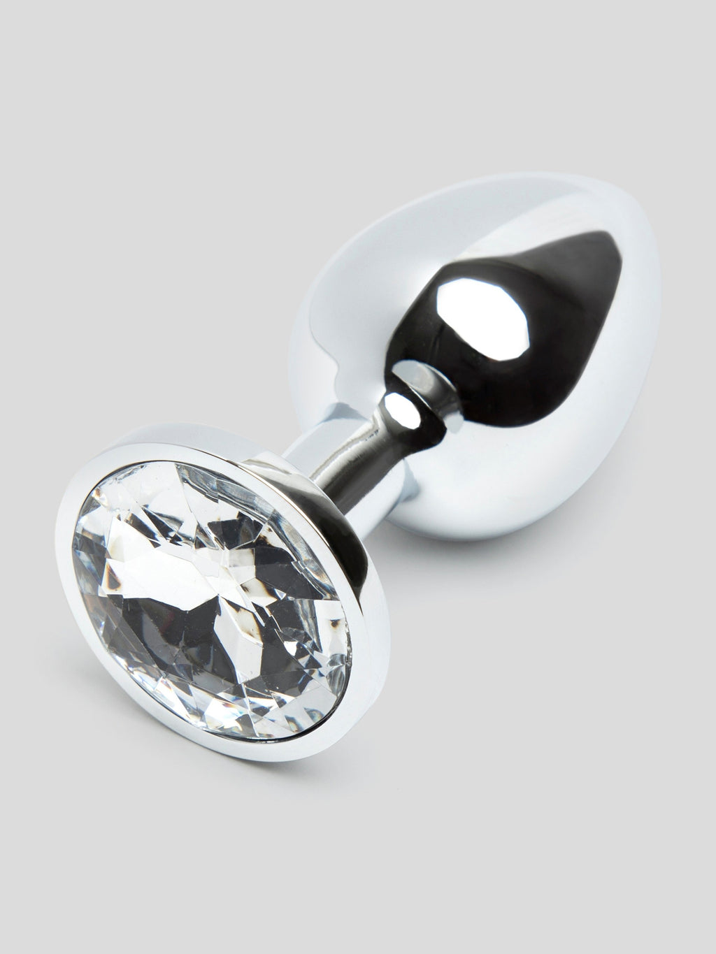 Lovehoney Jeweled Metal Butt Plug 2.5 Inch, Silver