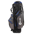 Ram Golf Waterproof Cart Bag - 14 Way Club Dividers Black/Grey/Blue