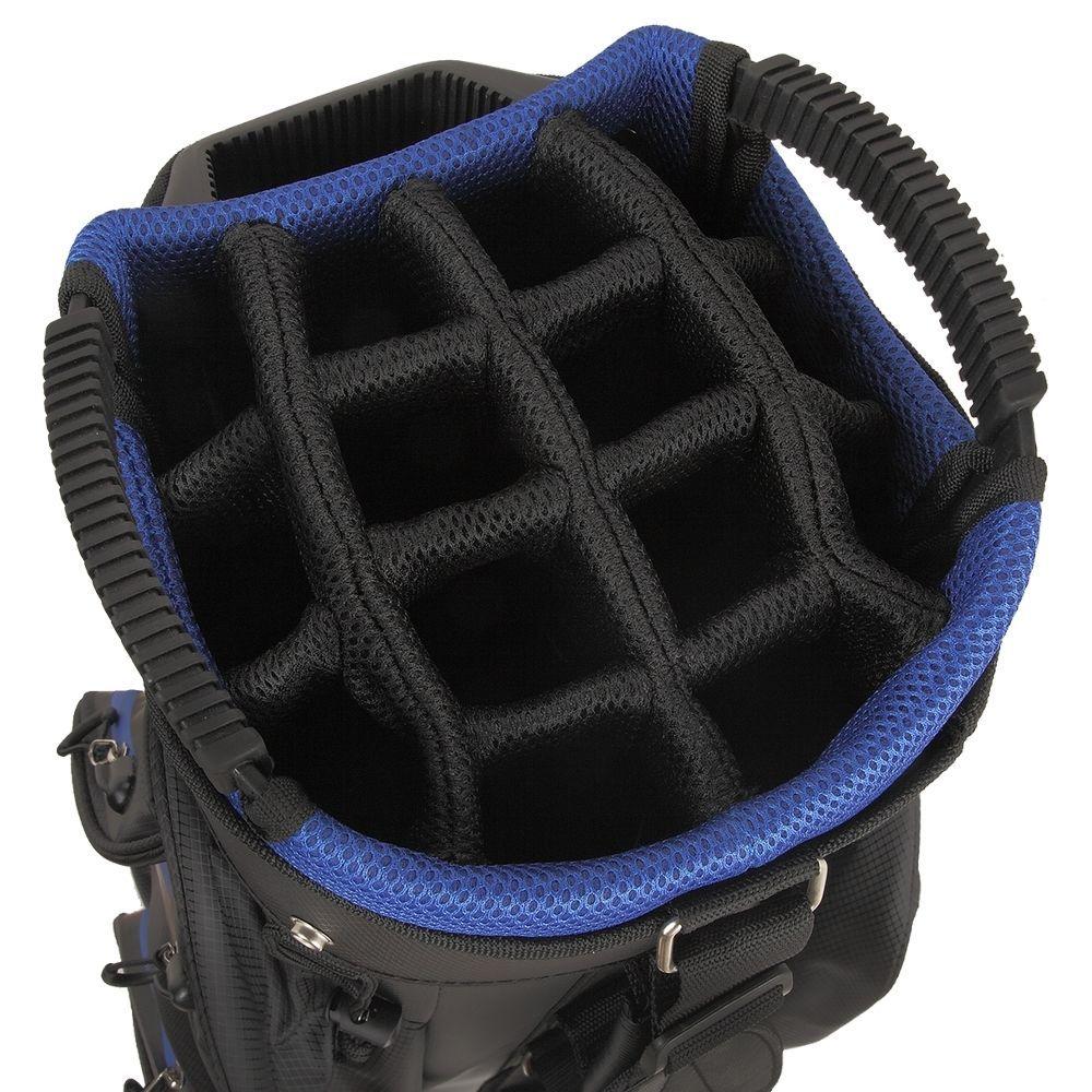 Ram Golf Waterproof Cart Bag - 14 Way Club Dividers Black/Grey/Blue