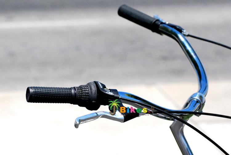 Micargi ROVER 7 Speed Beach Cruiser  TX-35 7 Speed V-Brake  Steel Spokes One Piece Crank Alloy Baby Blue Rims 36H Color: Baby Blue