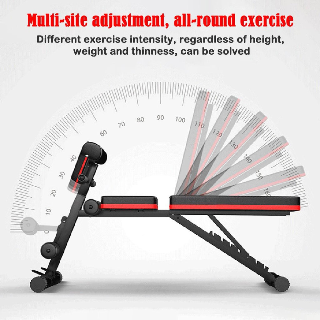 VANLOFE Weight Bench 閳 Adjustable Weight Bench Exercise Bench with Elastic Strings for Full Body Training