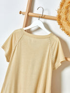 Ladies Dandelion Printed V-Neck Short Sleeve T-Shirt
