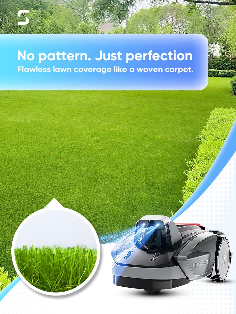 V3 Wireless Robot Lawn Mower for Small Yards, 0.15 Acre/6,400 Sq. Ft., Vision AI Obstacle Detection, One-Click Start, App Control, Auto Recharge, 42% Slope