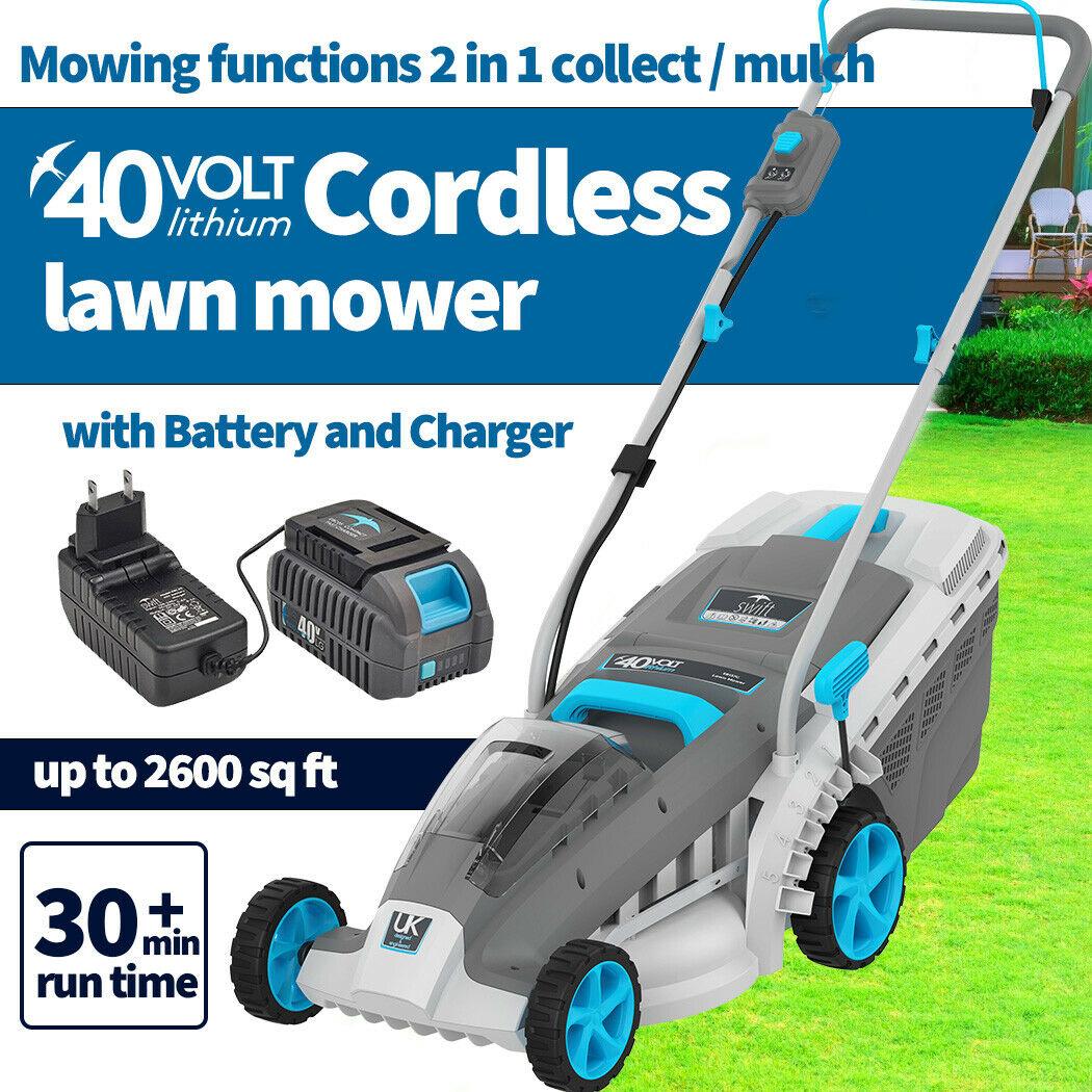 Swift 40V 18" Brushless Lawn Mower Cordless Lawnmower with Battery & Charger