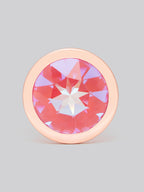 Lovehoney Luxury Crystal Stainless Steel Rose Gold Butt Plug 3 Inch, Gold | Gold