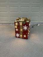 National Tree 21" PreLit Gift Box Decoration
