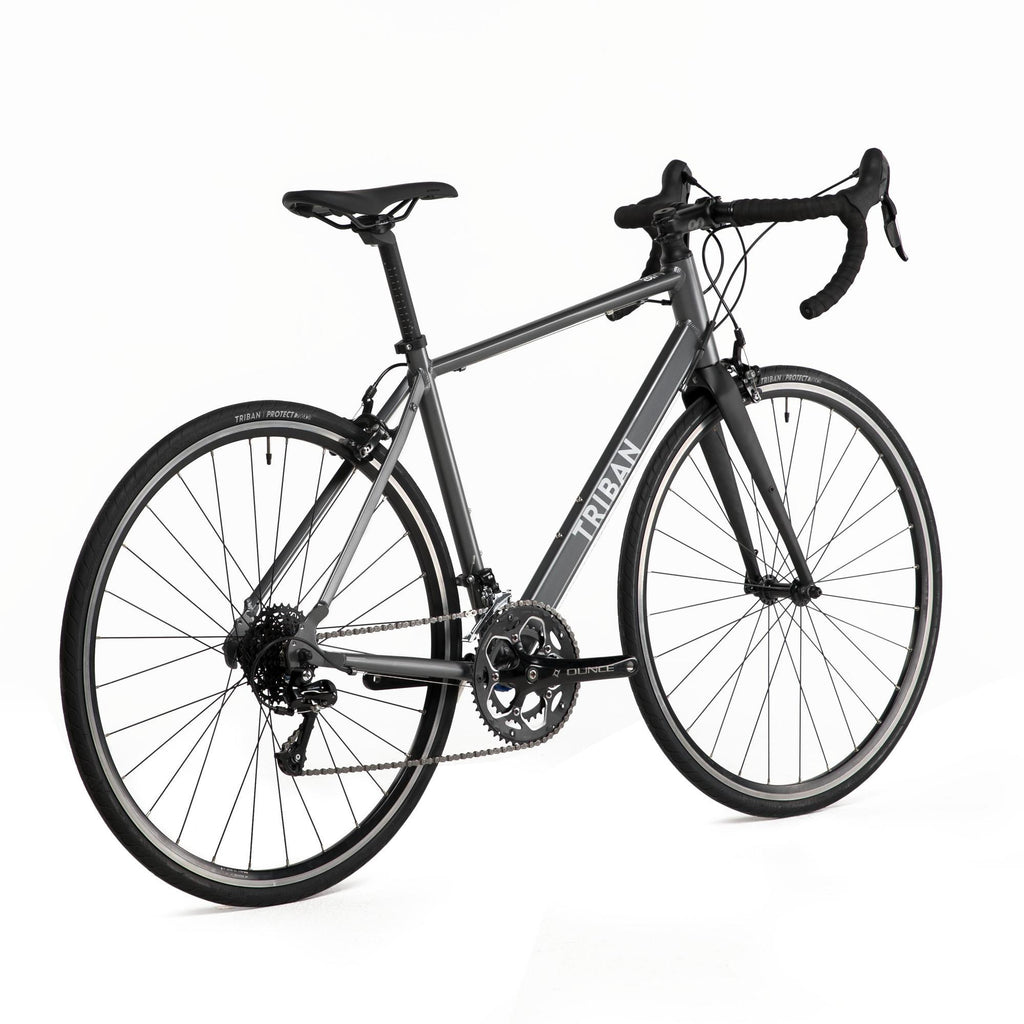 Decathlon Triban RC120, Rim Brake Aluminum Road Bike, Small, Grey
