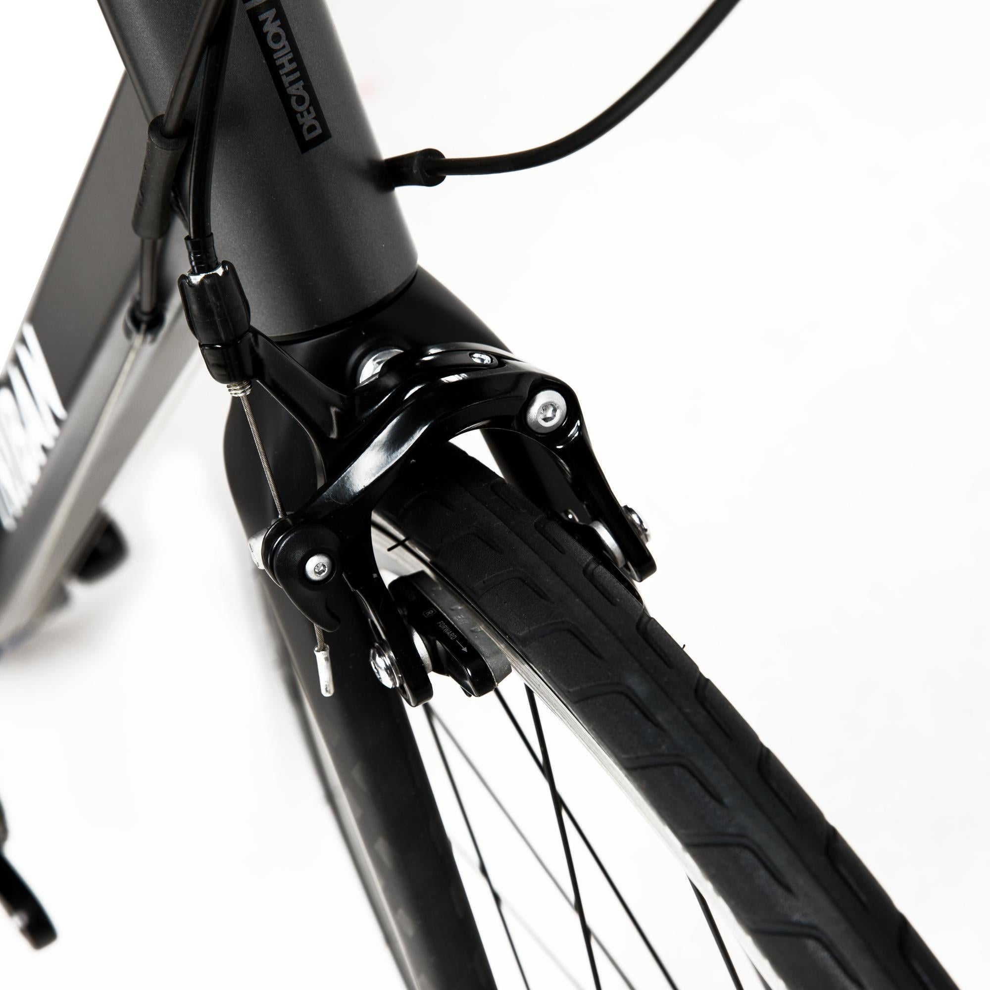 Decathlon Triban RC120, Rim Brake Aluminum Road Bike, Small, Grey