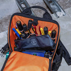 55569 Stand-Up Zipper Bag Tool Pouch with Carabiners, Reinforced Gusseted Bottoms, Water Resistant 1680d, Multi-Size 5-Pack