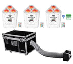 Chauvet DJ CUMULUS Commercial Fog Machine Fogger+Case+(3) White Wireless Lights