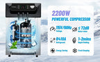 Commercial 2+1 Flavor Soft Serve Ice Cream Maker Machine, 7.4 Gal/Hour Countertop Ice Cream Machine with Self-Cleaning, LCD Display & Adjustable Hardness for Restaurants, Bubble Tea and Snack Shops, 2