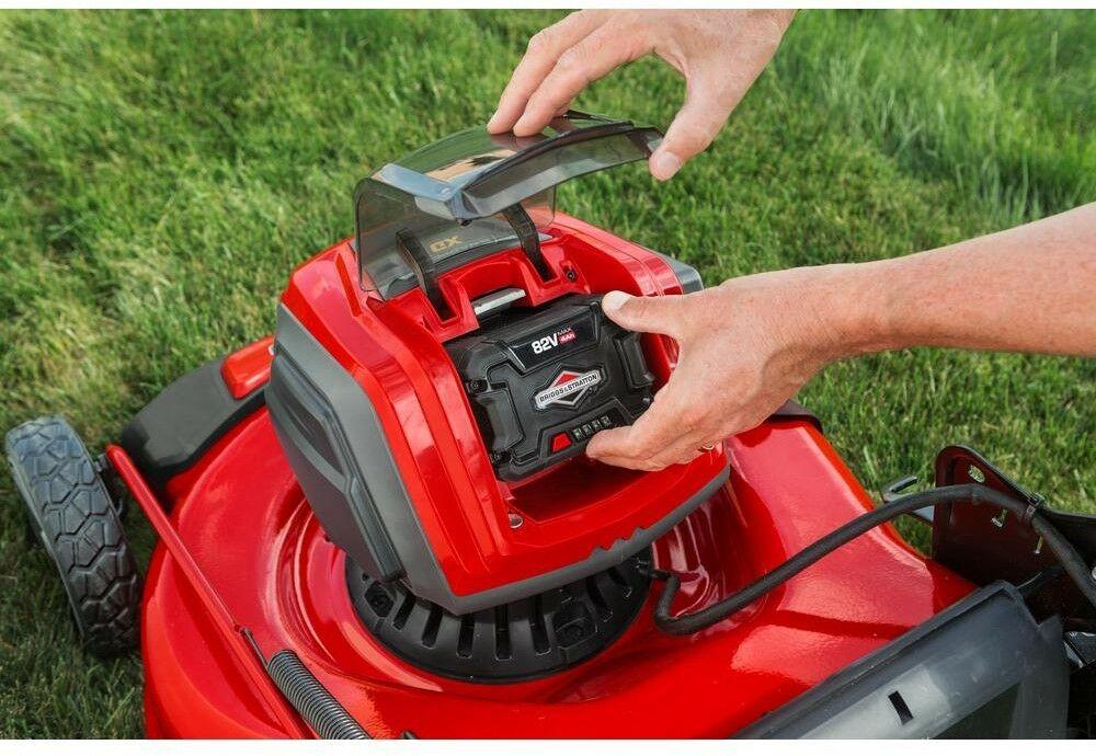 Electric Cordless Push Lawn Mower Walk Behind Bagger Battery Charger