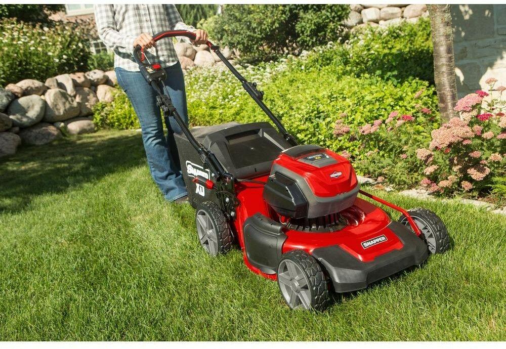 Electric Cordless Push Lawn Mower Walk Behind Bagger Battery Charger