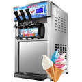 Soft Serve Ice Cream Machine, 18L/H Yield Commercial Ice Cream Maker, 1200W Countertop Soft Serve Ice Cream Maker with LCD Panel Puffing ShortaAlarm for Bars Coffee Shop Restaurant (ZM-168)