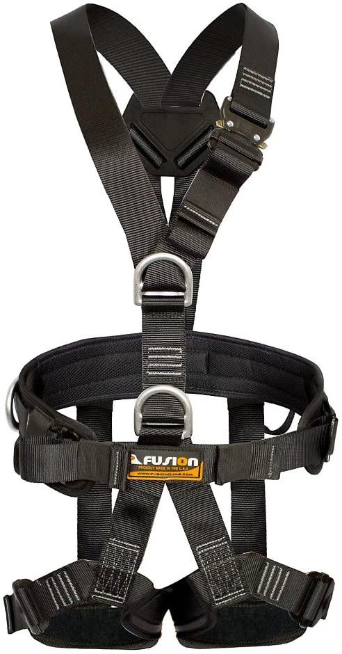 Fusion Climb Pro Backyard Zip Line Kit Harness Lanyard Trolley Bundle FK-A-HLT-08