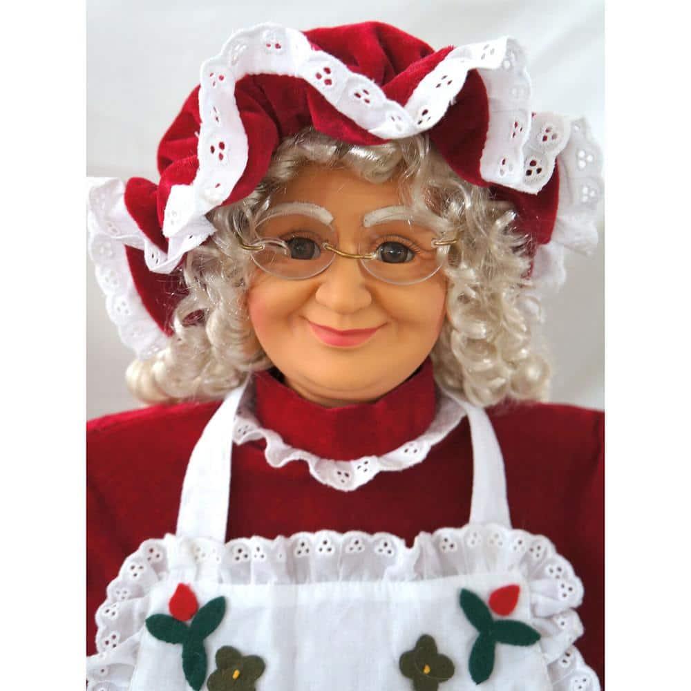 36 in. Christmas Baking Mrs. Claus with Apron, Christmas Cookies, Music and Motion