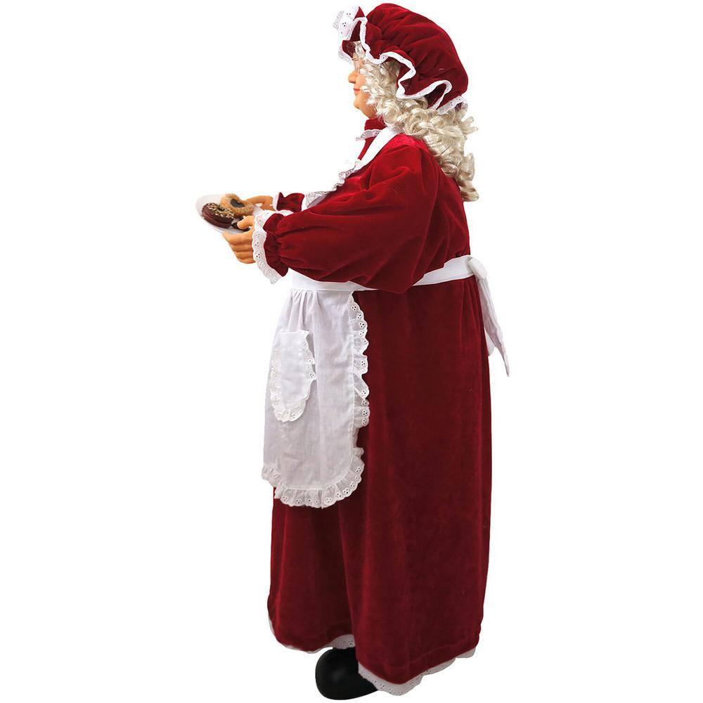 36 in. Christmas Baking Mrs. Claus with Apron, Christmas Cookies, Music and Motion