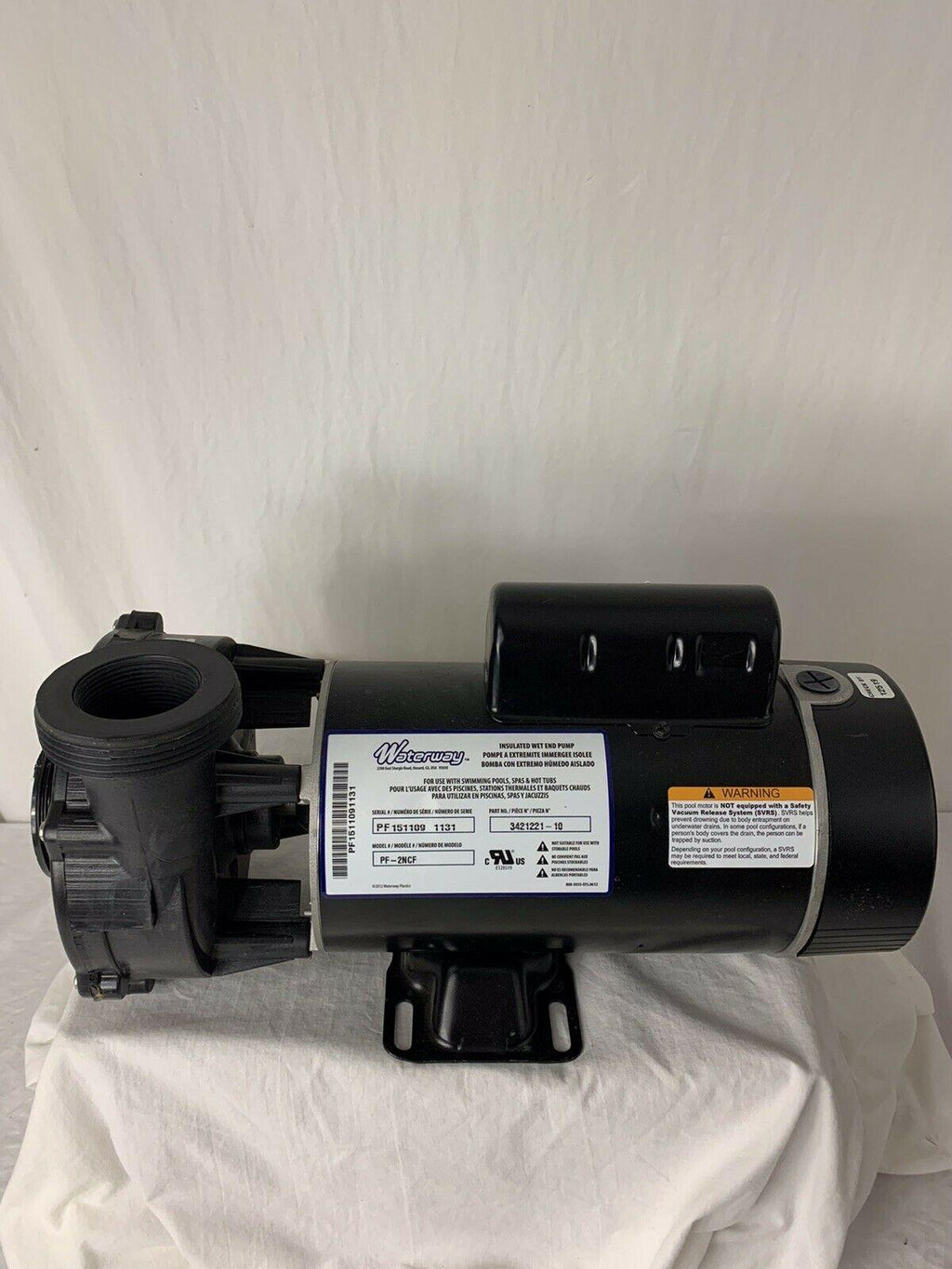 century waterway spa pump 3hp 230v 8.5/2.8a 2-speed 2 mbt sd 48f hot tub hi-flo