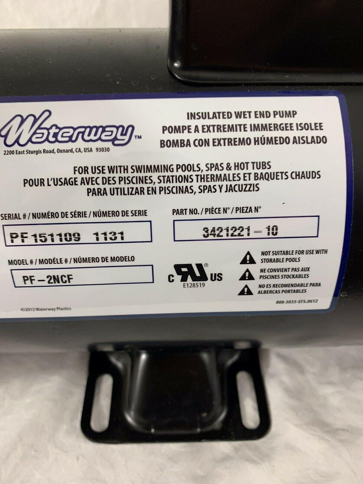 century waterway spa pump 3hp 230v 8.5/2.8a 2-speed 2 mbt sd 48f hot tub hi-flo