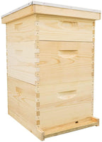 10 frame hive kit includes wooden frames &amp; waxed rite-cell foundation (2 deep boxes, 1 medium box)