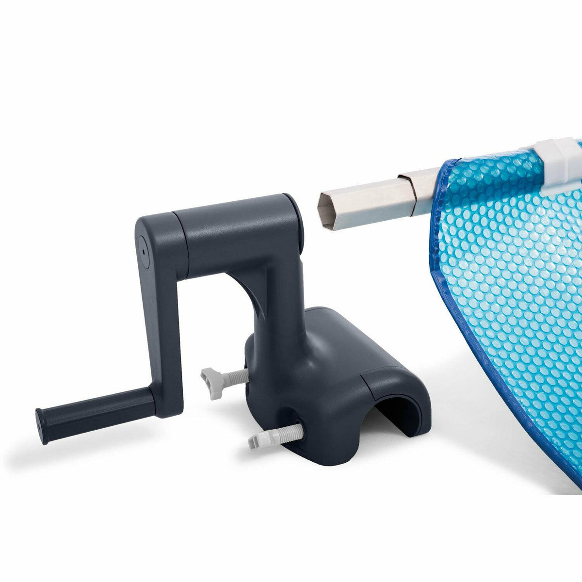 intex heavy duty aluminum solar above ground pool cover reel, cover not included