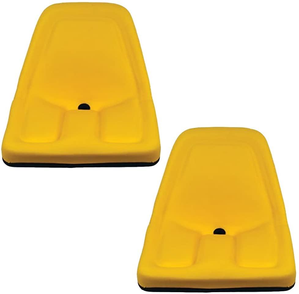tm333yl (2) pack of yellow michigan seats for john deere gator lawn tractor