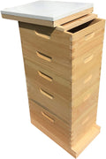 little larue apiary llc 8 frame bee hive 2 deep &amp; 3 medium beekeeping beehive body only (un-assembled) langstroth (screen bottom)