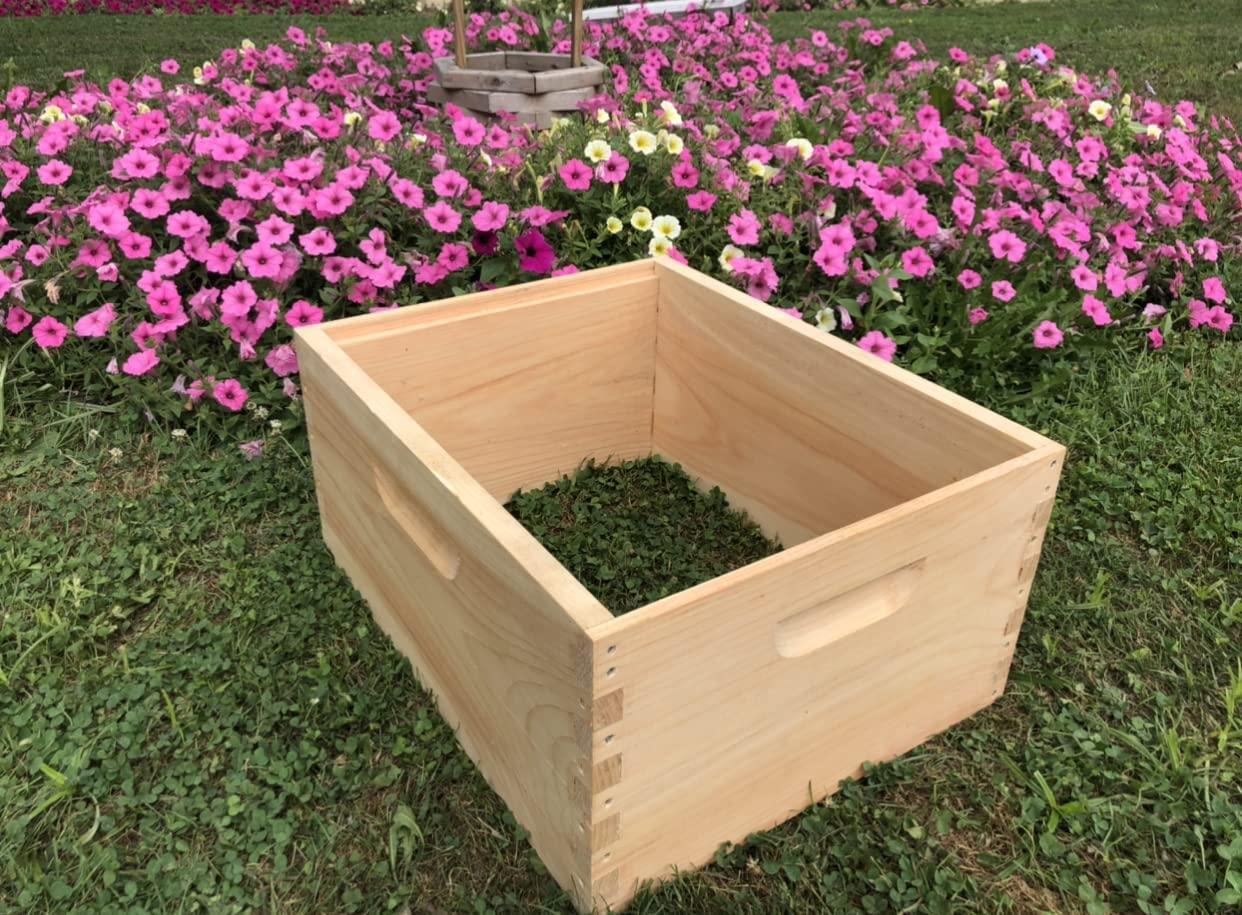 little larue apiary llc 8 frame bee hive 2 deep &amp; 3 medium beekeeping beehive body only (un-assembled) langstroth (screen bottom)