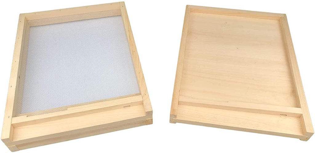 little larue apiary llc 8 frame bee hive 2 deep &amp; 3 medium beekeeping beehive body only (un-assembled) langstroth (screen bottom)