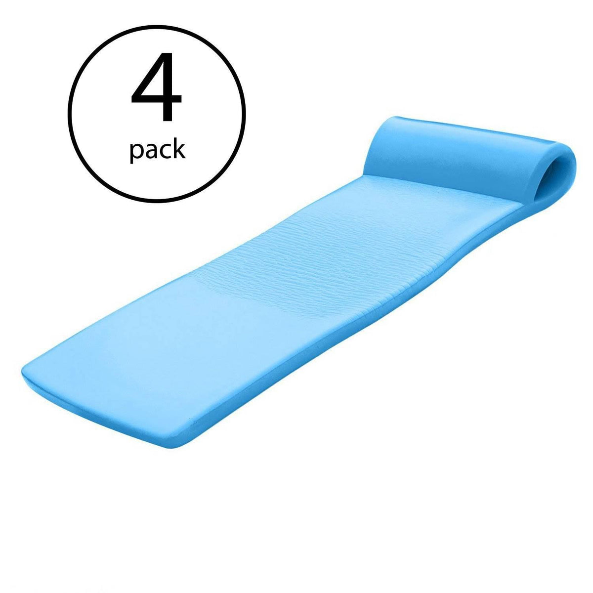 TRC Recreation Sunsation 70" Foam Raft Lounger Pool Float, Bahama Blue (4 Pack)