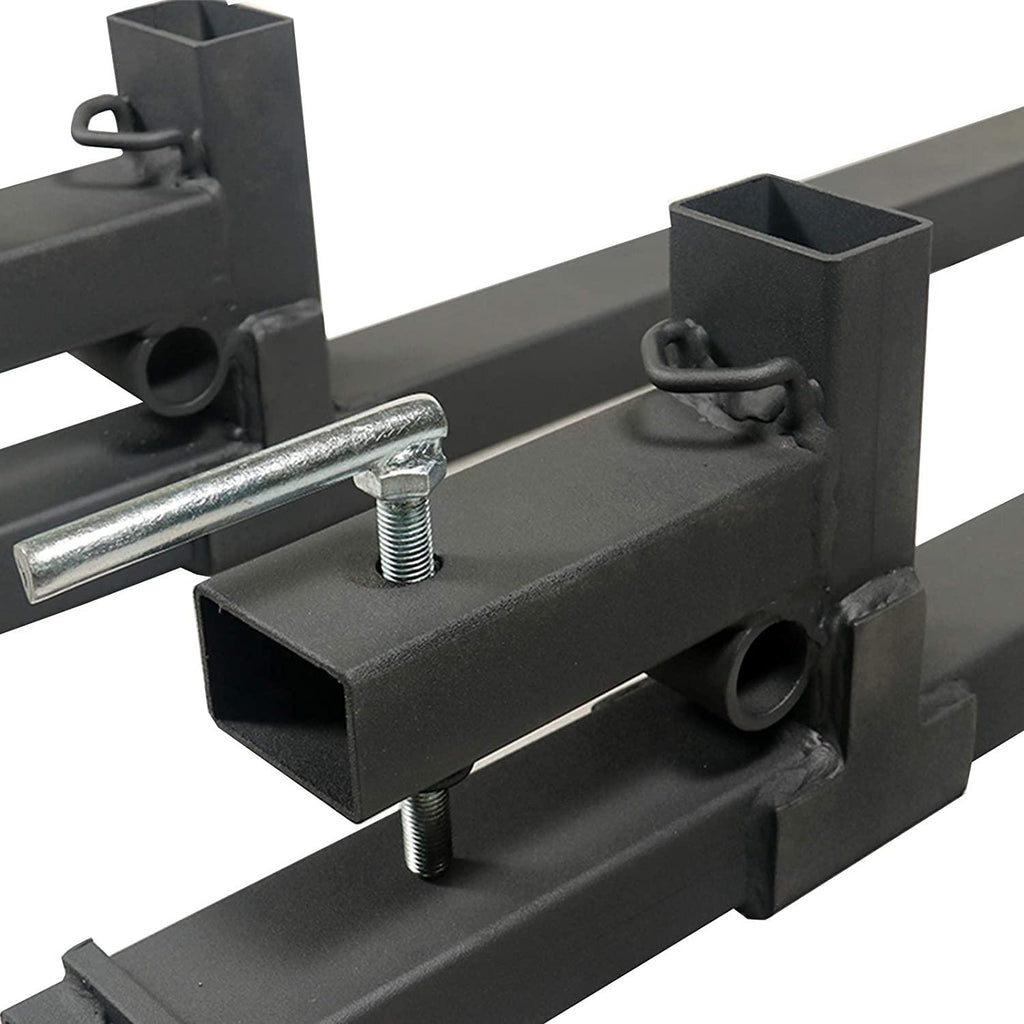 sulythw clamp on pallet forks for tractor bucket heavy duty 60" 4500lbs capacity skid steer forks