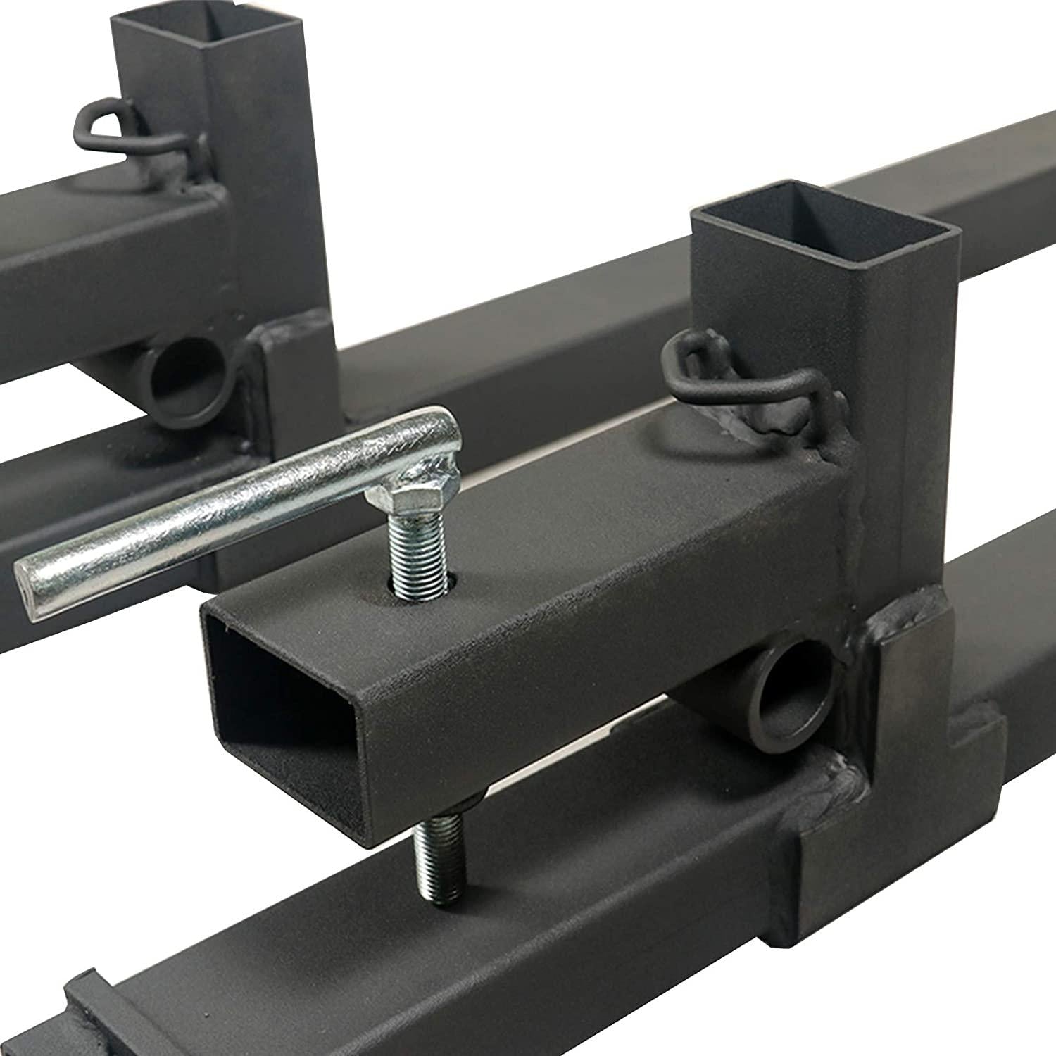 sulythw clamp on pallet forks for tractor bucket heavy duty 60" 4500lbs capacity skid steer forks